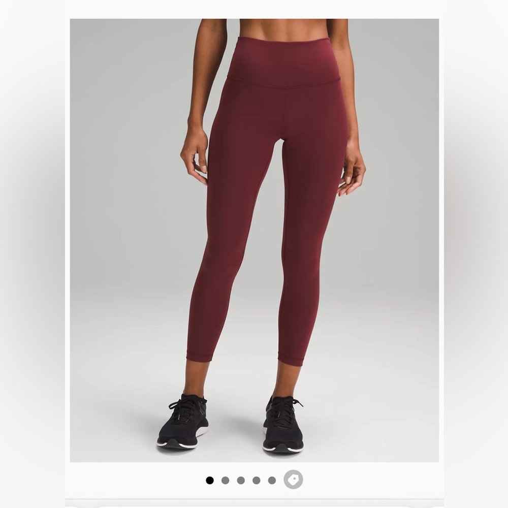 Lululemon Wunder Train High-Rise Tight 25" - Red Merlot - Size 6